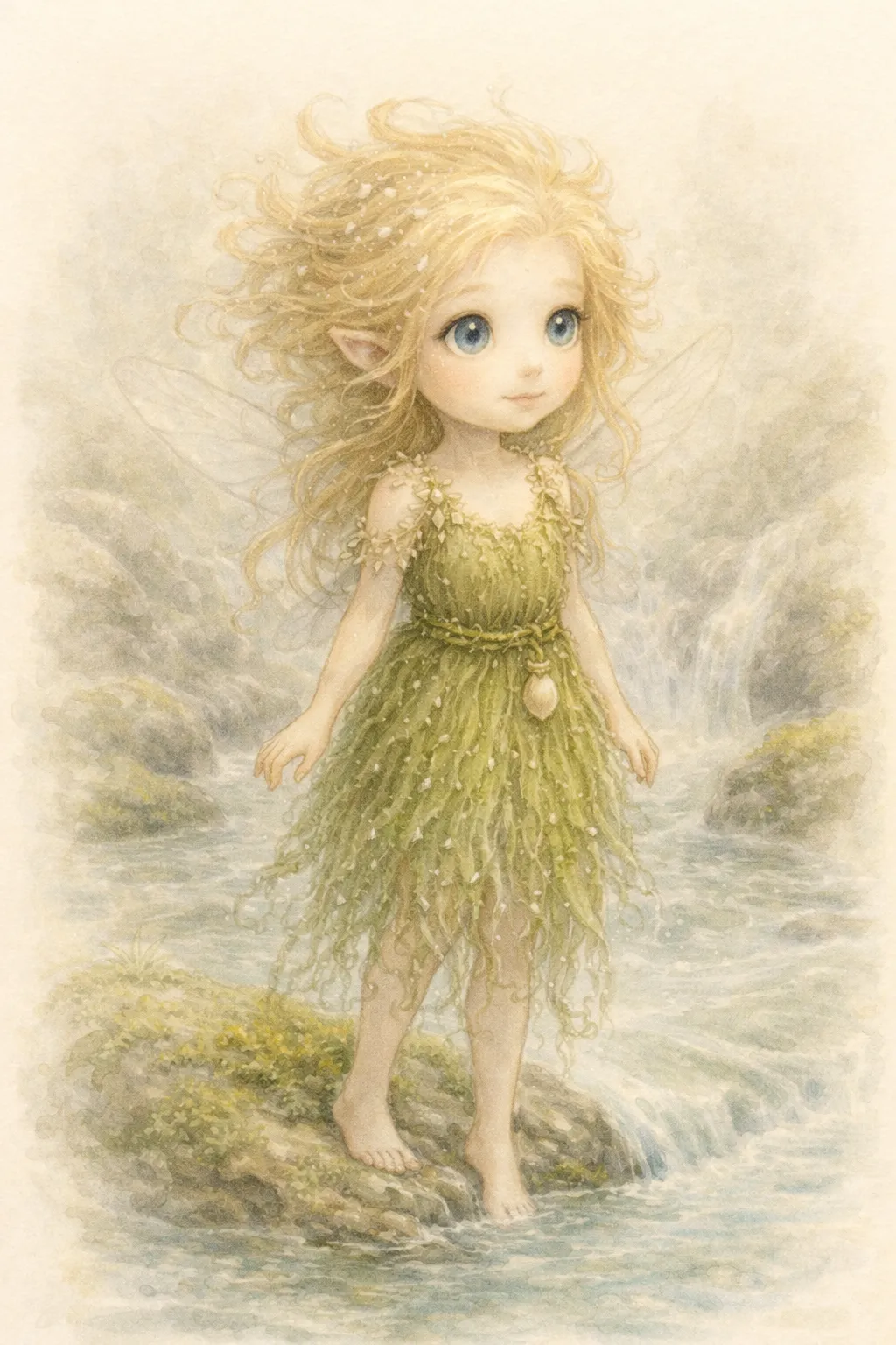 Ausmalbild von Mara der Quellfee – Portrait als PDF